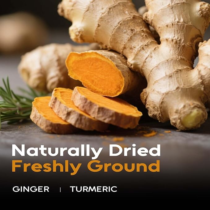 FullChea - Turmeric Ginger Tea Bags, 2g×120 Count - Premium Ginger & Turmeric - Non-GMO - Caffeine-free - Aid Digestion & Provide Antioxidants