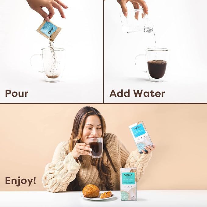 Waka Quality Instant Coffee — Origin Explorer 2 Box Combo — 100% Arabica Freeze Dried Beans — Ethiopia Dark Roast, Colombia Medium Roast, 8 packets per box