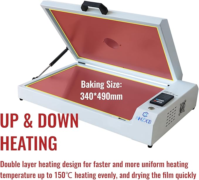 𝐔𝐩𝐠𝐫𝐚𝐝𝐞𝐝 DTF Oven Dryer Dual-Side Heating – Professional Curing Oven for A3/A4 DTF Printing | Even Heating, Fast Drying & Vibrant Results,13.4" x 19.3"