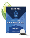 Zest High Caffeine Black Tea Bags – Earl Grey Energy Tea with Natural Bergamot – 150mg Caffeine per Cup – Focus & Morning Breakfast Tea for Energy – Caffeinated Coffee Substitute – 15Ct Box