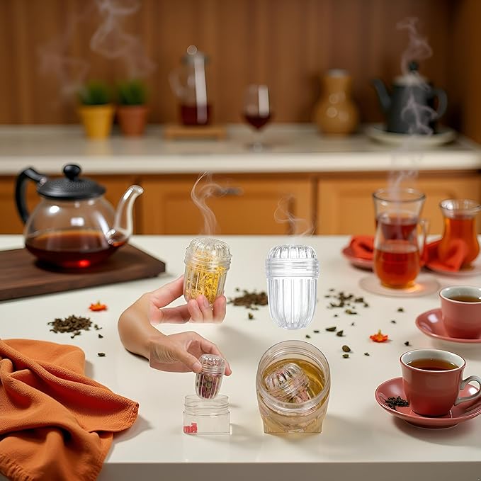 1Pc Clear Tea Infuser Ball,Plastic Mesh Tea Ball, Tea Infuser Strainer Filters for Tea,Tea Basket Coffee Filter,Tea Diffuse Infuser Strainer for Leaves Strainers