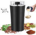 Electric Coffee Grinder, Portable Coffee Bean and Spice Grinder, 300W Powerful, Household Stainless Steel 8-Blade Blade, for Herbs, Spices, Coffee, Nuts, and Seeds (Black)
