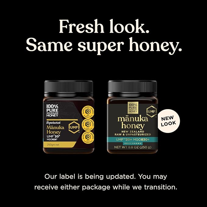 Manuka Honey UMF 20+ MGO 826+ 100% Pure New Zealand Raw & Unfiltered, Certified Award Winning, Silky Smooth Taste & Texture 8.8 Oz
