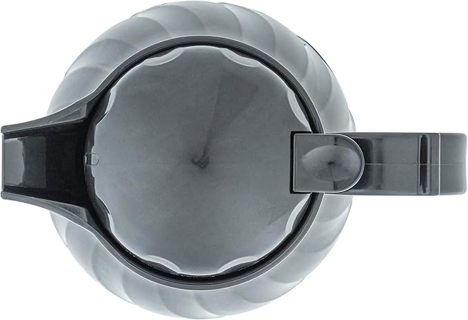 Restaurantware-Restpresso 42 Ounce Coffee Carafe, 1 Insulated Coffee Server - Push-Button Top, Swirl Design, Black Plastic Pitcher, Built-In Handle, With Identification Tags