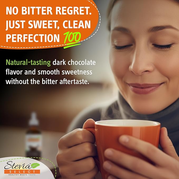 Stevia Select Dark Chocolate Pure Stevia Liquid - Zero Calorie Sweetener - All Natural Liquid Stevia Extract - Sugar Free Keto Sweetener 2 Oz (2 Pack)