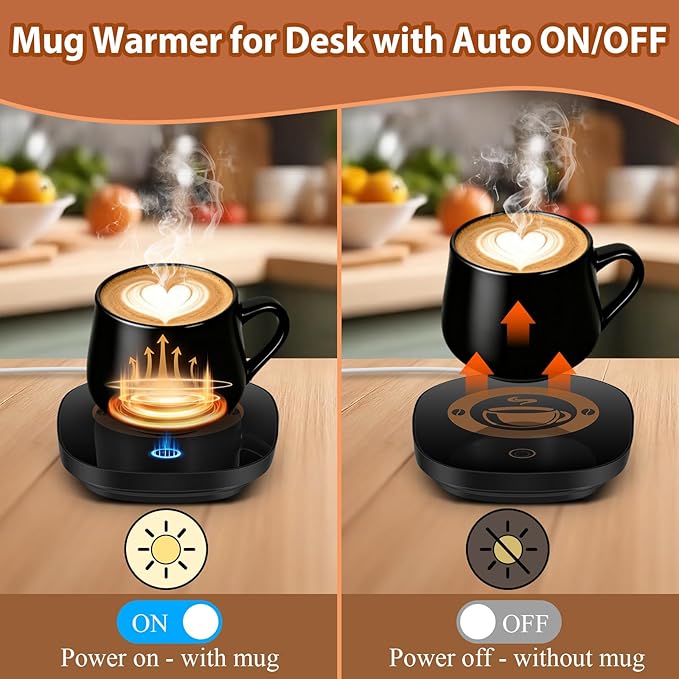 Coffee Warmer for Desk with Auto Shut Off,Coffee Mug Warmer for Desk with Auto Shut Off (Christmas Coffee Gifts)