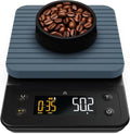 Greater Goods Digital Coffee Scale with Timer – Accurate 0.1g Precision, Multi-Color Display, Waterproof & Heat-Resistant Cover, for Pour-Over, Espresso, French Press, and Kitchen Use (Stone Blue)