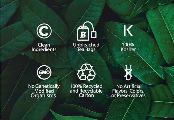 Organic Eucalyptus Tea - Kosher, Caffeine-Free, GMO-Free - 18 Bleach-Free Tea Bags