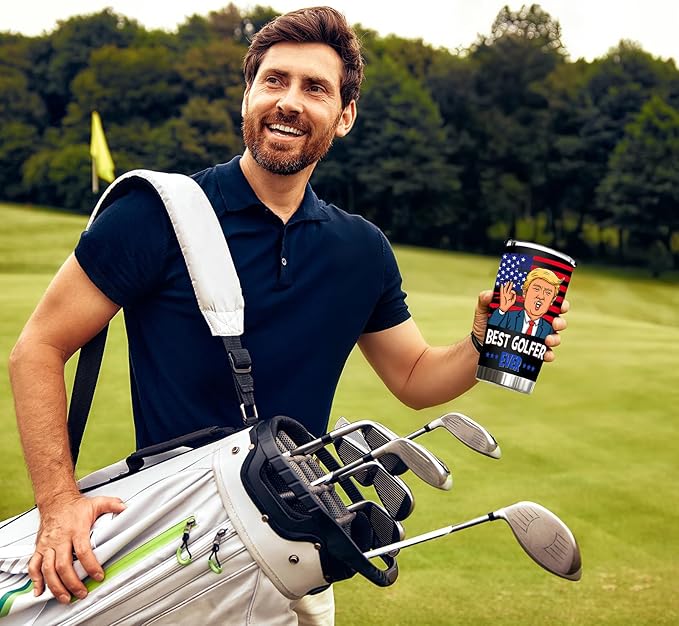 Golf Gifts for Men, Gifts for Golfer - Funny Golf Christmas Gift, 20 OZ Golfer Stainless Steel Insulated Travel Coffee Tumbler Cup