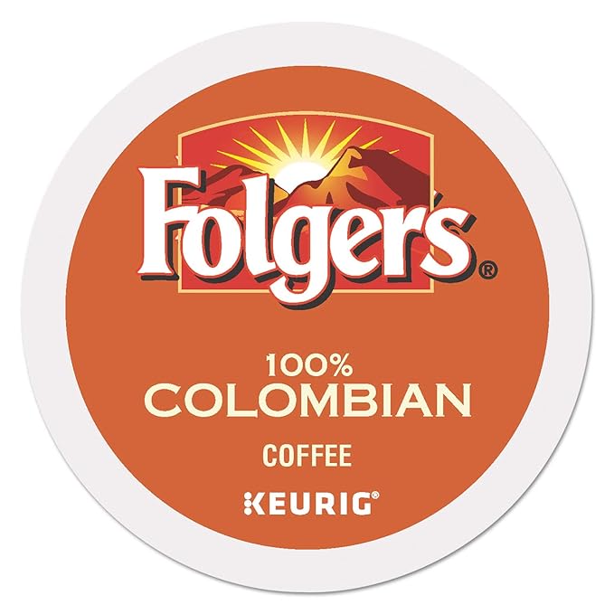 Folgers Lively Colombian K-Cup Single Cup for Keurig Brewers, 24 Count (Packaging May Vary)