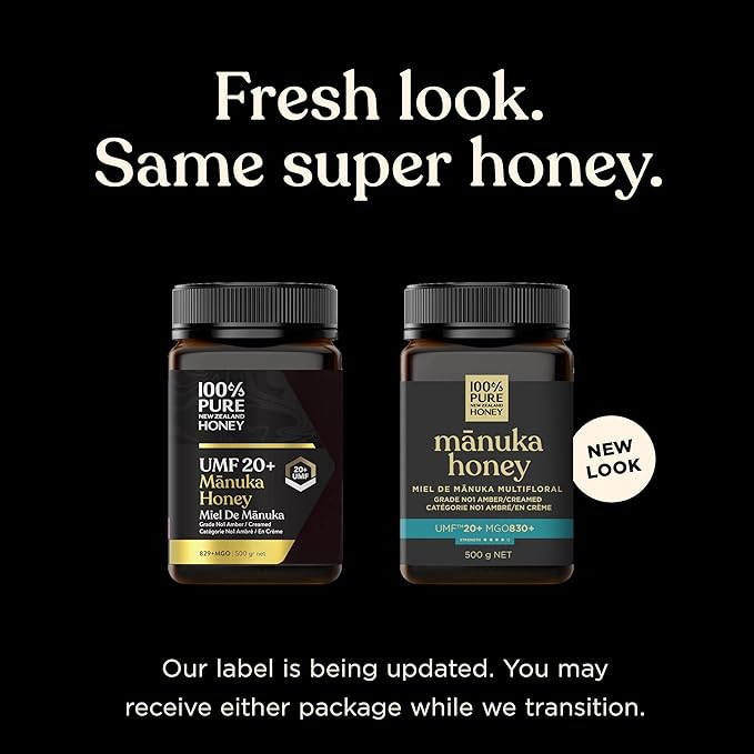 Manuka Honey UMF 20+ MGO 826+ 100% Pure New Zealand Raw, Unfiltered Certified Award Winning Silky Smooth Taste & Texture 17.6 Oz