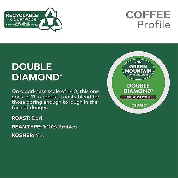 Green Mountain Coffee Double Black Diamond, K-Cup for Keurig Brewers, 24 Count (Pack of 2)
