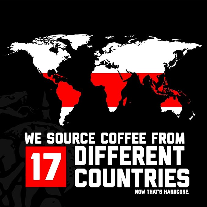 Hardcore Coffee Single Serve Coffee Pods for Keurig K Cup Brewers, High Caffeine, Strong Roast, 60 Count