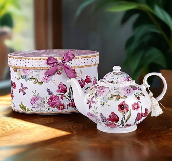 Tulip Bone China Teapot in Gift Box 33.81 fl oz (1000 ml)