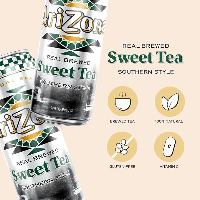 Arizona Sweet Tea - Big Can, 22 Fl Oz (Pack of 12)