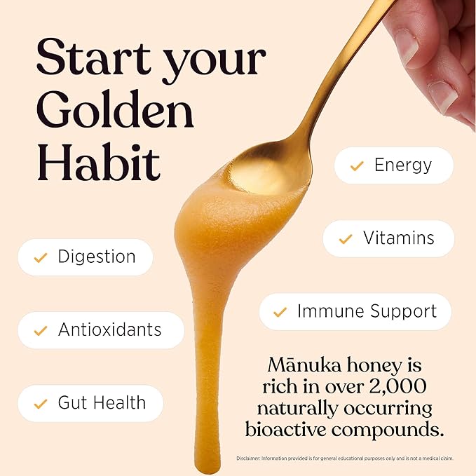Manuka Honey UMF 20+ MGO 826+ 100% Pure New Zealand Raw, Unfiltered Certified Award Winning Silky Smooth Taste & Texture 17.6 Oz