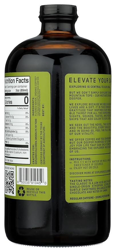 Explorer Cold Brew Organic The Classic Cold Brew Concentrate, 32 FZ