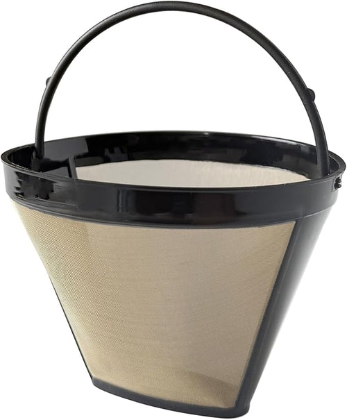 #4 Gold Cone Reusable Permanent Coffee Basket Filter Replacement for Cuisinart Coffee Maker (Pack of 4)