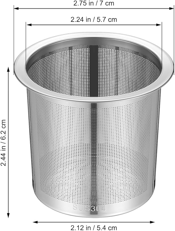 Stainless Steel Tea Infuser for Loose Leaf Tea, Reusable Mesh Strainer for Teapots, Mugs and Cups