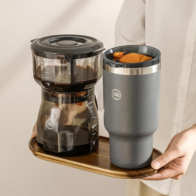 FOSA VacBrew Vacuum Coffee Maker – Rapid Hot & Cold Brew System | 4-Program Timer Pump + 17oz (500ml) Carafe | Smooth Cold Brew in Minutes