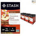 Stash Tea Cinnamon Apple Chamomile Herbal Tea - Naturally Caffeine Free, Non-GMO Project Verified Premium Tea with No Artificial Ingredients, 20 Count (Pack of 6) - 120 Bags Total