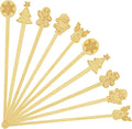 50PCS Bamboo Coffee Stirrers, 7inch Christmas Biodegradable Disposable Stir Sticks Coffee Drink Cocktail Stirrers for Christmas Winter Office Home Coffee Milk Hot Chocolate Bar Supplies