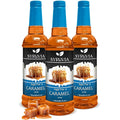 SYRUVIA Syruvia Sugar-Free Caramel Coffee Syrup – 25.4 fl oz - Syrup for Coffee, Lattes, Shakes, Smoothies, Desserts – 100% Vegan, Gluten Free, Kosher, No-Calorie Coffee Syrup, (Pack of 3)