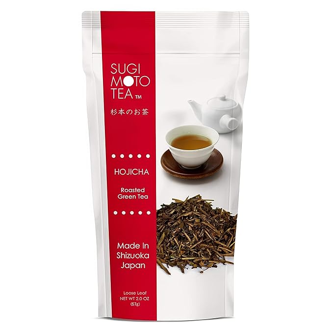 SUGIMOTO TEA Japanese Hojicha Roasted Green Tea Loose Leaf 2.0 oz (57 g) Pack of 1