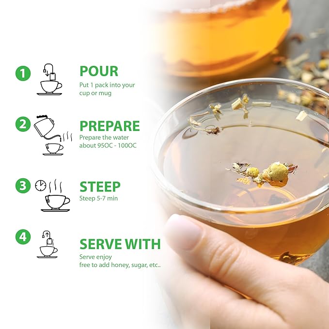 Puvi Care Menopause Tea Bags | Relief Tea for Hot Flash Relief, Night Sweats & Hormone Balance | Passion Flower Tea Bags, Dong Quai, Motherwort | Non-GMO, Sugar-Free, Gluten Free, Daily Wellness | 20 Bags