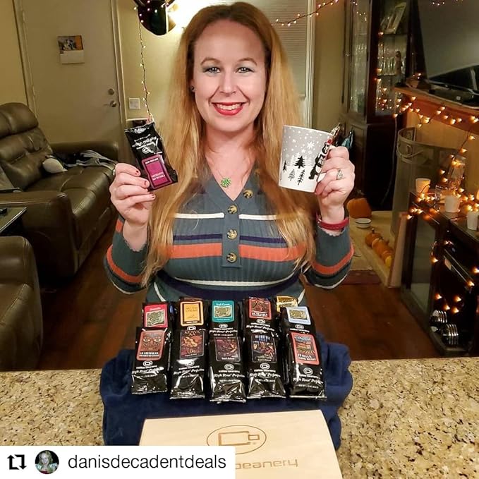 Taste of Coffee Beanery, Gourmet Coffee Gift Basket, 12 One Pot Samples