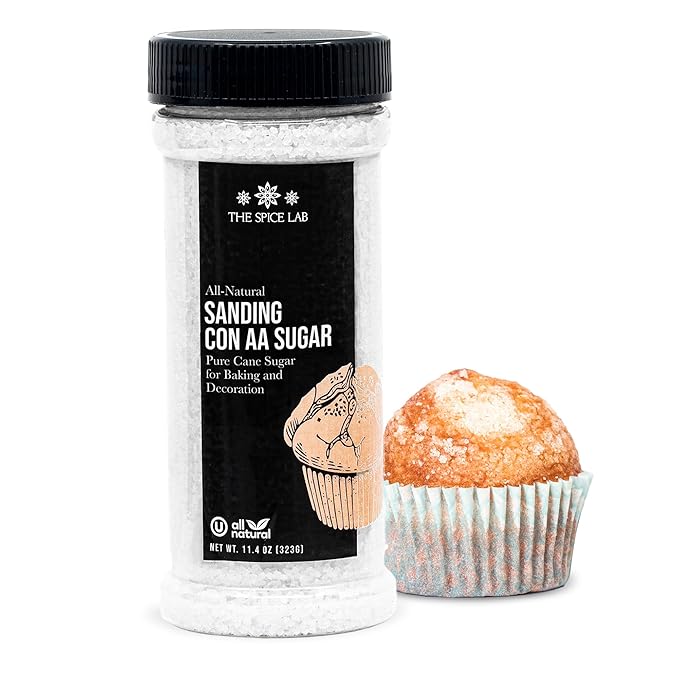 The Spice Lab Confectioners Sugar - White Extra Coarse Con AA Sugar Crystals for Baking and Cupcake Decorations - 1 Pound - Excellent for Decorating Cookies & Candy - Greatfor Bakeries (11.4 Oz)