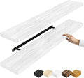 Sorbus 35" White Wood Floating Shelves - Set of 2, Solid Pine, Wall Mounted, Rustic Style, Bathroom & Living Room Decor