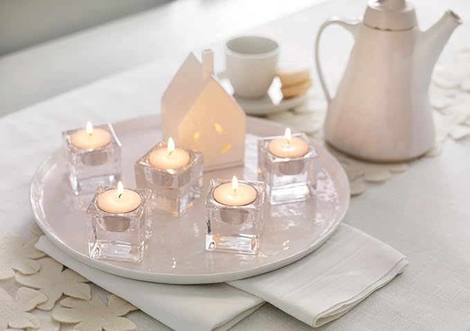 L'ner Tea Light Candles – Set of 300 Unscented Tea Lights – Burns Aprx. 4 Hours – Party & Ambience Candles – Restaurant Decorations