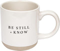 Sweet Water Decor Be Still and Know Mug - Religious Christian Coffee Mug - Inspirational Bible Verse - 14oz Stoneware Coffee Cup - Microwave & Dishwasher Safe