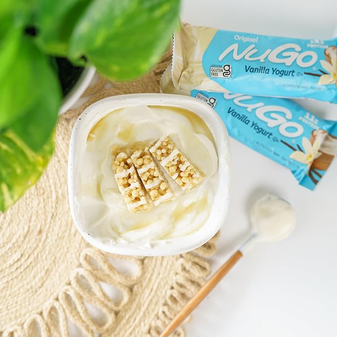 NuGo Original Variety, Vanilla Yogurt 15 bars & Orange Smoothie 15 bars, 11g Protein, Gluten Free, 30 Count
