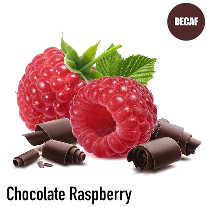 Chocolate Raspberry Flavored Decaf Coffee, Whole Bean, Fresh Roasted, 16-ounce