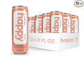 happy coffee canned vanilla latte, 11 oz. cans, 12 pack, notes of marshmallow & comfort, 100% arabica beans, no artificial flavors or sweeteners