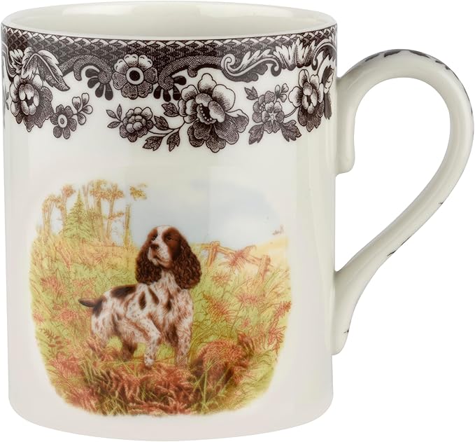 Spode Woodland Mug, English Springer Spaniel, 16 Oz | Coffee Mug with Handle for Hot Beverages | Ideal for Tea, Hot Chocolate, and Other Hot Drinks | Made from Fine Porcelain