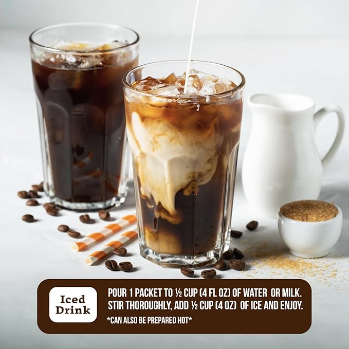 The Frozen Bean - Instant Iced Coffee Combo Pack, Hazelnut, Caramel, Vanilla,Gluten-Free, Dairy-Free, Packs of 30