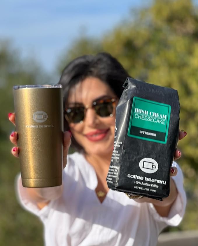 Irish Cream Cheesecake Flavored Coffee, Specialty Arabica Coffee, Medium Roast, 12 ounce, Whole Bean