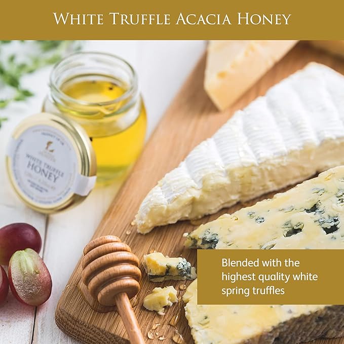 TruffleHunter - White Truffle Honey - Acacia Honey Condiment - 8.46 Oz