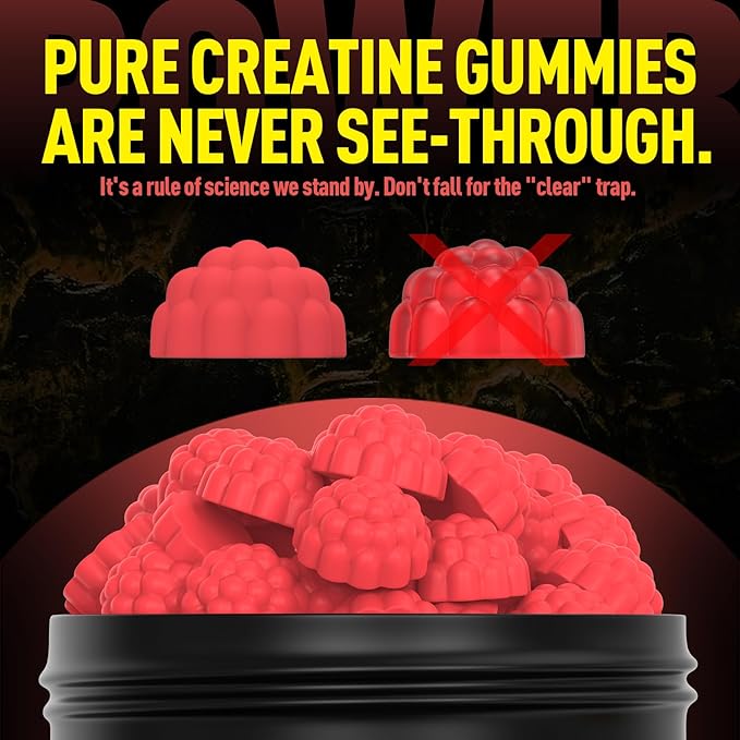 Creatine Monohydrate Gummies for Men & Women,5000MG Creatine Gummy Sugar Free. Boost Focus,Strength, and Endurance, Anti-Melting Formula, Vegan, Gluten-Free, Non-GMO,(Strawberry 90 ct)