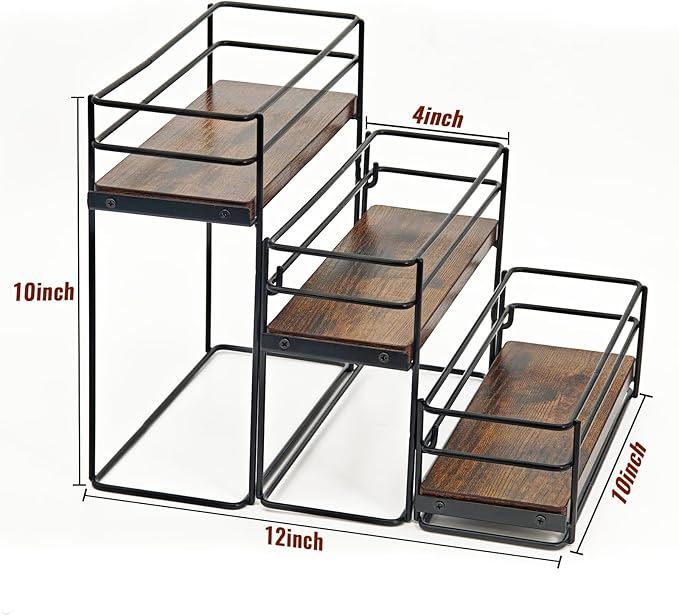9 Bottle Coffee Syrup Rack Organizer 2 Tier Syrup Holder Stand for Coffee Bar Syrup Storage Shelves for Bar Family Storage Small Wine Rack for Syrup Wine Dressing