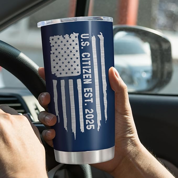 Proud To Be an American, Patriots Gifts for Men, Patriotic USA Republican Gifts, US American Citizenship Flag Gift Tumbler 20Oz