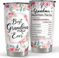 SANDJEST Grandma Tumbler 20oz Stainless Steel Insulated Tumblers Coffee Travel Mug, Grandma Gifts for Mothers Day, Birthday, Christmas