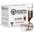 Blackout Coffee CLIMAX Amaretto, Irish Cream & Kahlua Flavored Coffee Pods – Premium Arabica, Smooth Taste, Guilt-Free Indulgence – 18 Count Single Serve Coffee pods