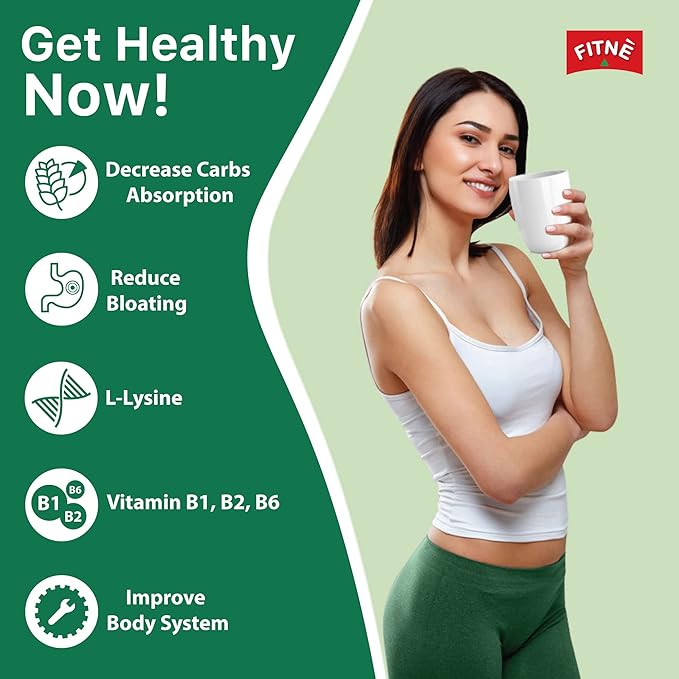 FITNE Instant 3 In 1 Coffee Packets Mix With White Kidney Bean Extract L-Lysine Vitamin B1 B2 B6 Smooth Blend No Sugar Sucralose Sweetener, 10 Sachets
