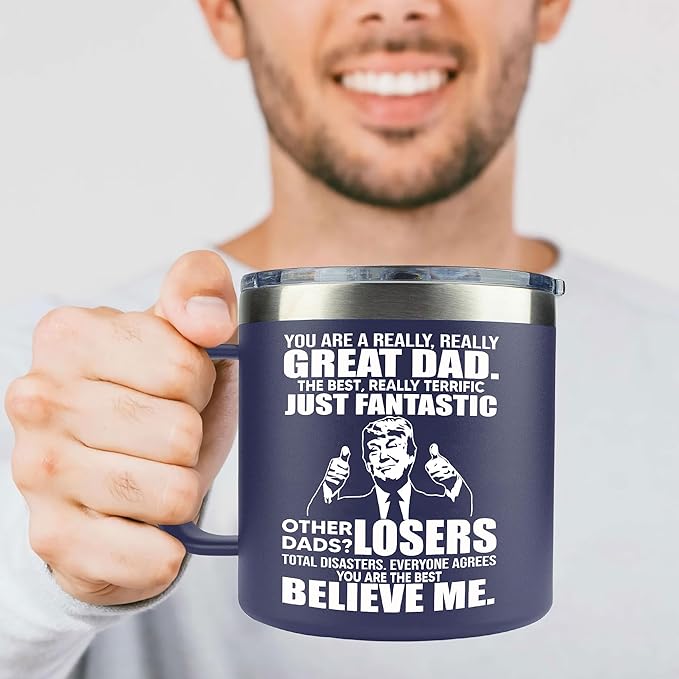 Christmas Gifts for Dad, Men - Gifts for Dad from Daughter, Son - Dads Birthday Gift Ideas, Happy Birthday gifts for Dads, Fathers - Best Dad Ever Gift, Present for dads - 14 Oz dad Mug