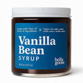 Bella Goose Vanilla Bean Coffee Syrup Jar (16oz) - Homemade Pure Cane Sugar Syrup for Lattes, Mocha, Desserts, & Ice Cream - Clean Ingredient - No Artificial Flavors, Oils, Dyes, or Preservatives Syrups for Coffee Drinks