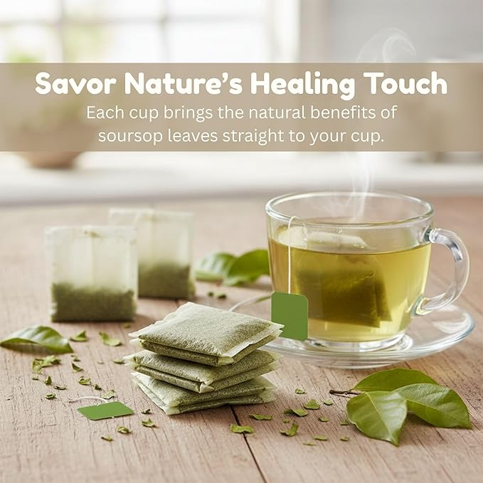 Omura 25 Soursop Graviola Leaf Tea Bags, 100% Natural and Pure from Soursop Leaves Hoja Guanabana Tea